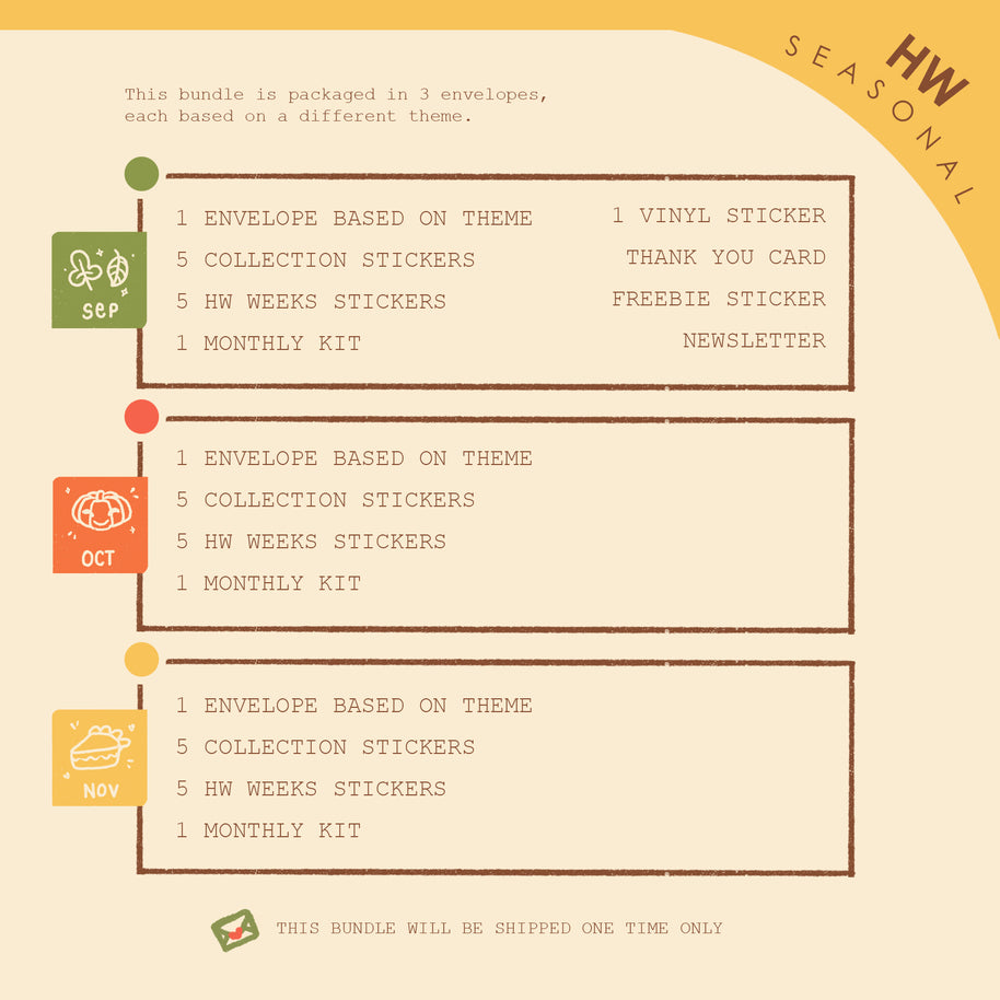 Seasonal | Weeks | Dear Dolly Snail Mail Subscription