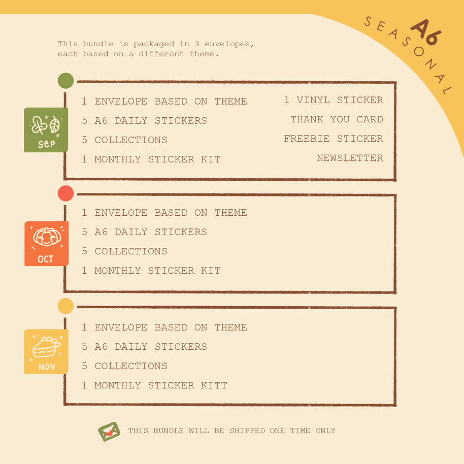 Seasonal | A6 | Dear Dolly Snail Mail Subscription