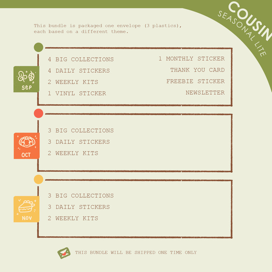 Seasonal Lite | Cousin | Dear Dolly Snail Mail Subscription