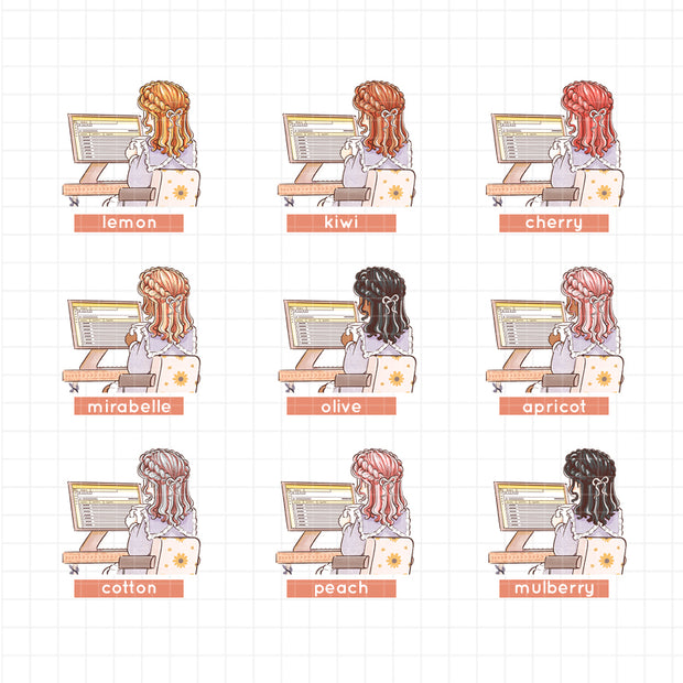 Committed | Working Women | Just Dolls Stickers | J371