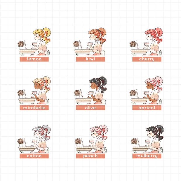 Productive | Working Women | Just Dolls Stickers | J373