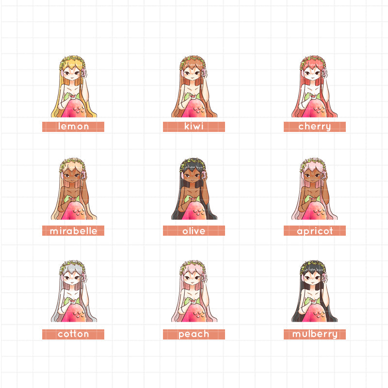 Retro | The Modern Mermaids | Just Dolls Stickers | J355