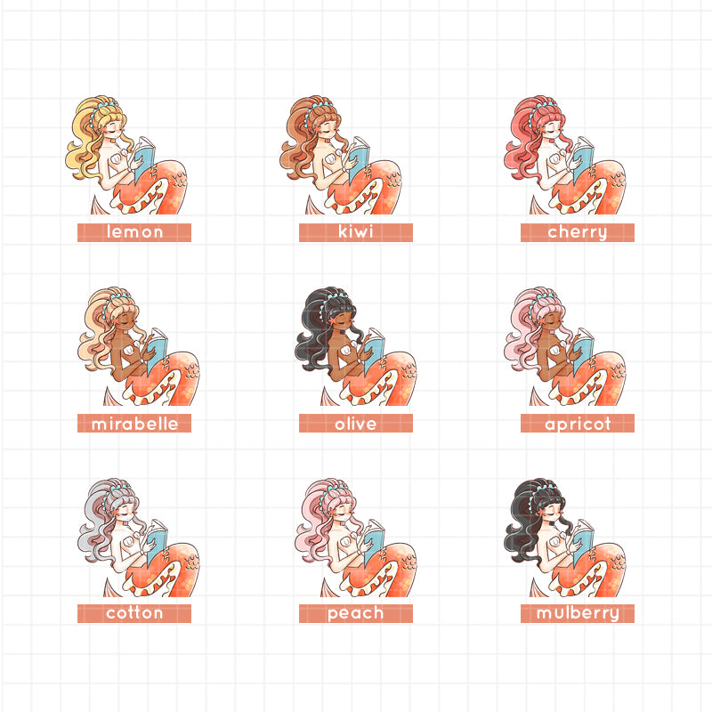 Bookish | The Modern Mermaids | Just Dolls Stickers | J356