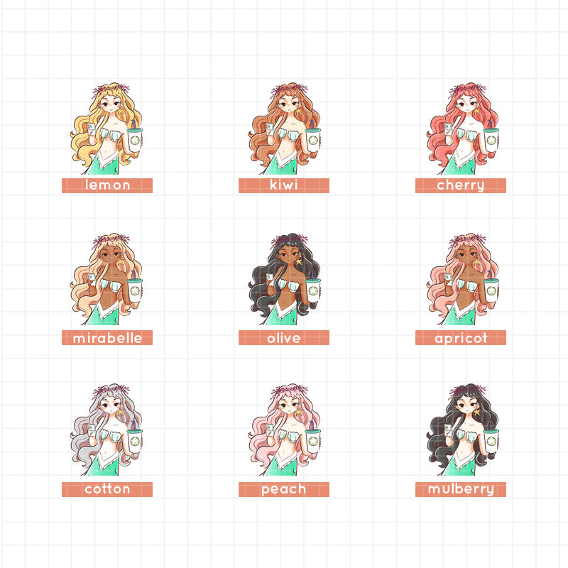 The Modern Mermaids | PaperDollzCo | Sticker Book | CB045