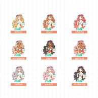 The Modern Mermaids | PaperDollzCo | Sticker Book | CB045