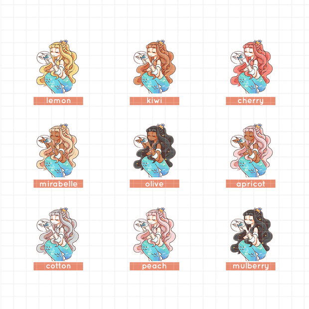 Zoophilist | The Modern Mermaids | Just Dolls Stickers | J357