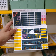 New Year | Hobonichi Cousin Monthly Stickers ( set of 2 ) | hcm001