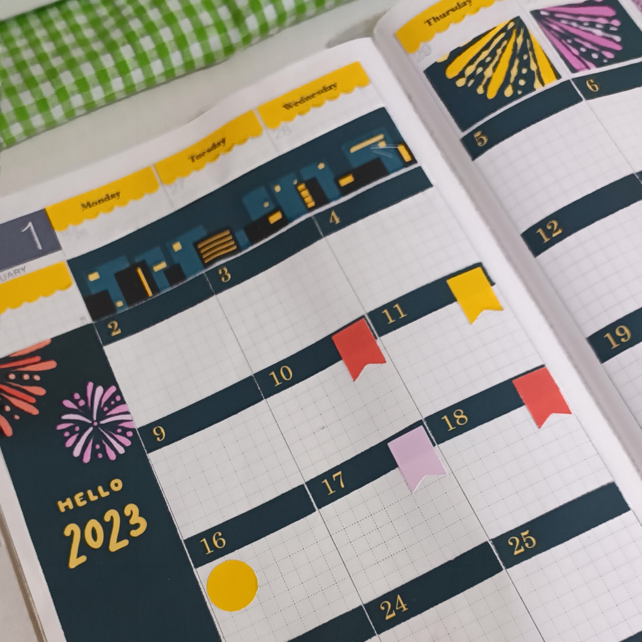 Happy New Year | Hobonichi Monthly Kit Sticker | HCM001 | HWM001