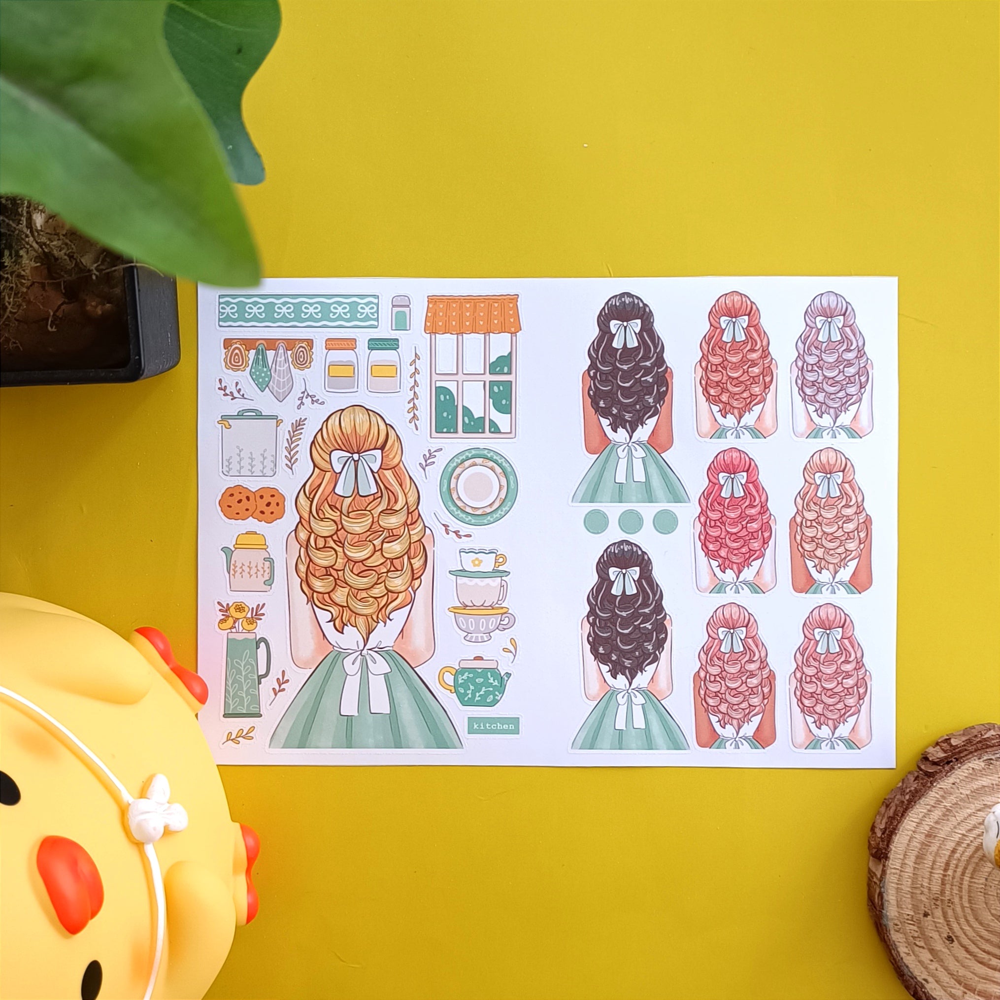 Crowning Glory | PaperDollzCo | Sticker Book | CB061