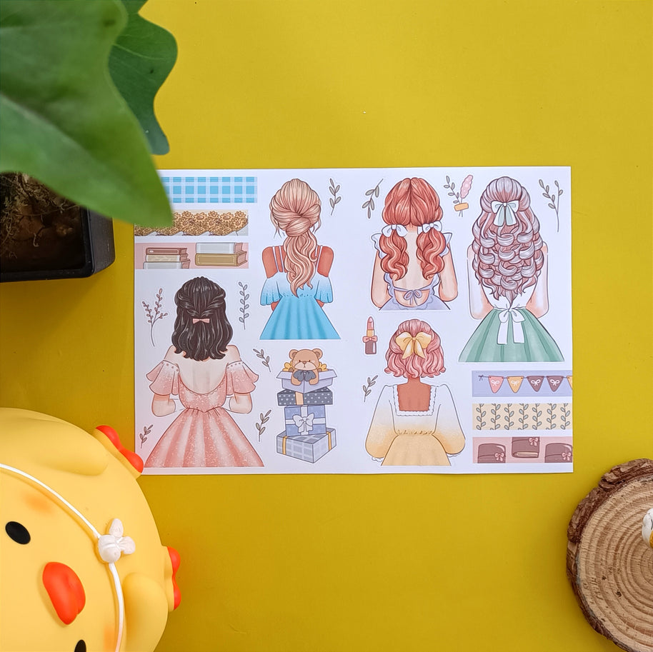 Crowning Glory | PaperDollzCo | Sticker Book | CB061