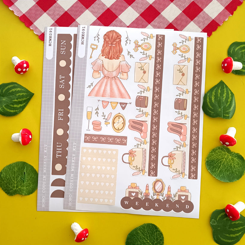 Prom | Crowning Glory | Hobonichi Cousin Weekly Kit - hcwk091