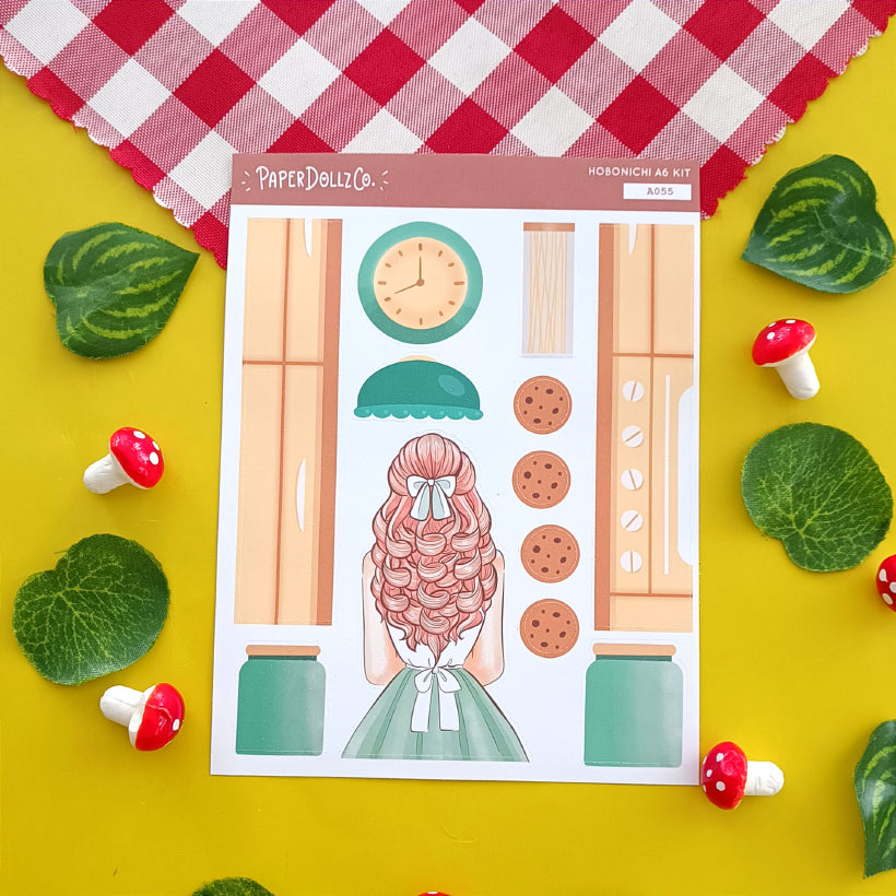 Kitchen | Crowning Glory | Hobonichi A6 Daily Sticker Kit - a055