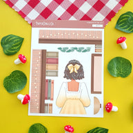 Library | Crowning Glory | Hobonichi A6 Daily Sticker Kit - a053