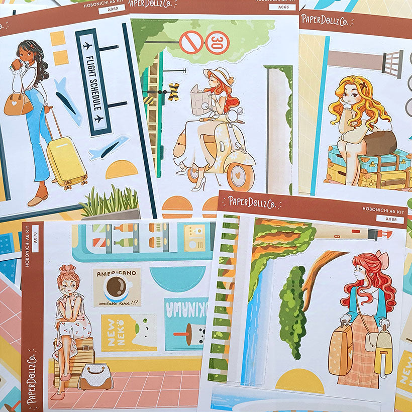 Adventure | Wanderlust | Hobonichi A6 Daily Sticker Kit - a068