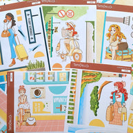 Adventure | Wanderlust | Hobonichi A6 Daily Sticker Kit - a068