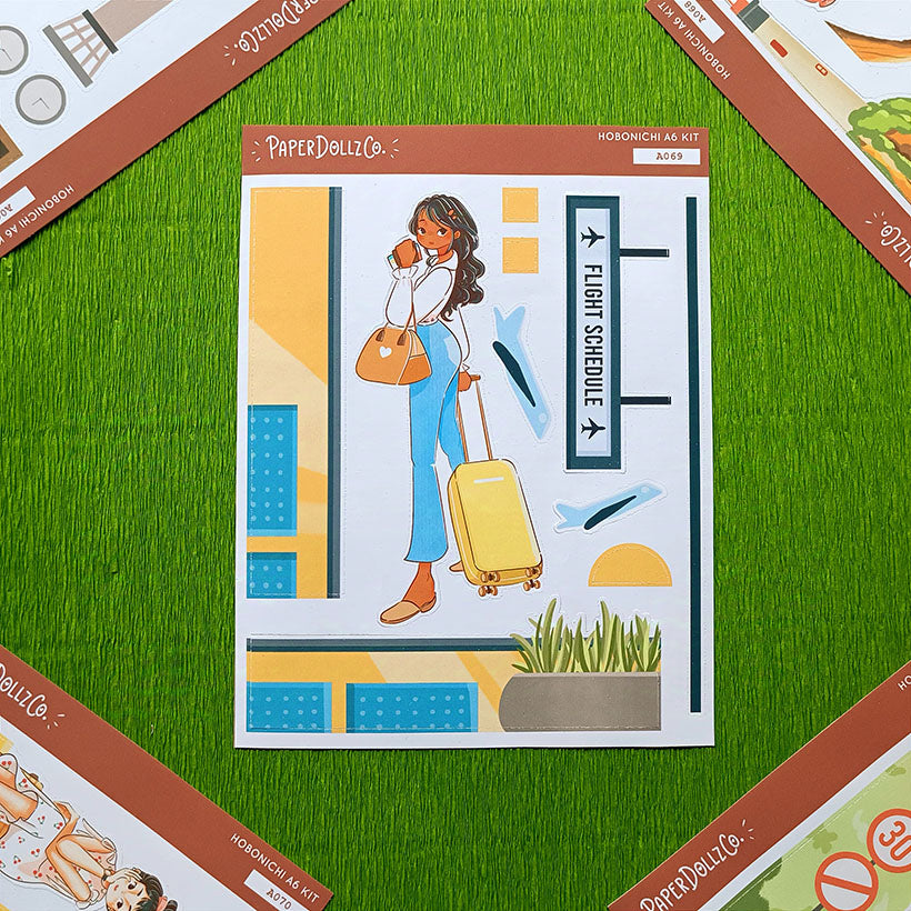 Business | Wanderlust | Hobonichi A6 Daily Sticker Kit - a069