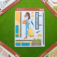 Business | Wanderlust | Hobonichi A6 Daily Sticker Kit - a069