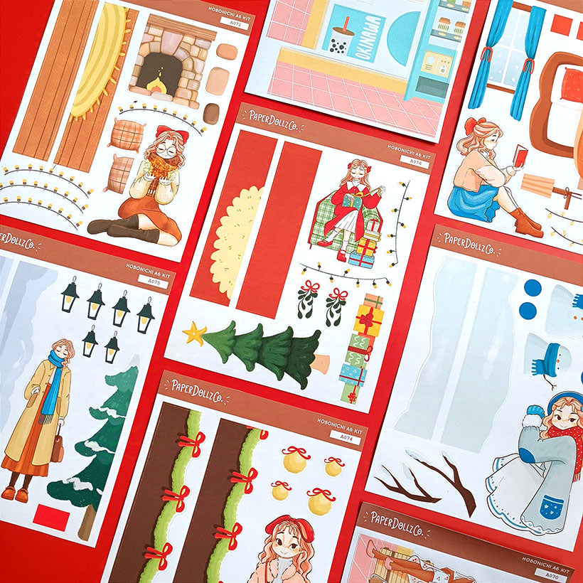 Bow | Winter Solstice | Hobonichi A6 Daily Sticker Kit - a074