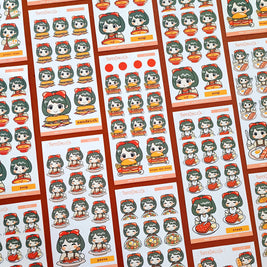 Burger and Fries | PaperDollzCo Planner | Activity Stickers | f160