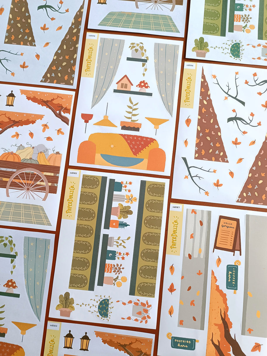 Cozy Harvest | Hobonichi | Cousin Daily Sticker Kit | Cd086