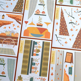 Cozy Harvest | Hobonichi | Cousin Daily Sticker Kit | Cd086