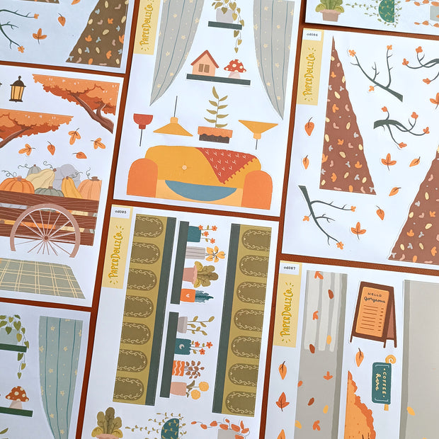Cozy Harvest | Hobonichi | Cousin Daily Sticker Kit | Cd087