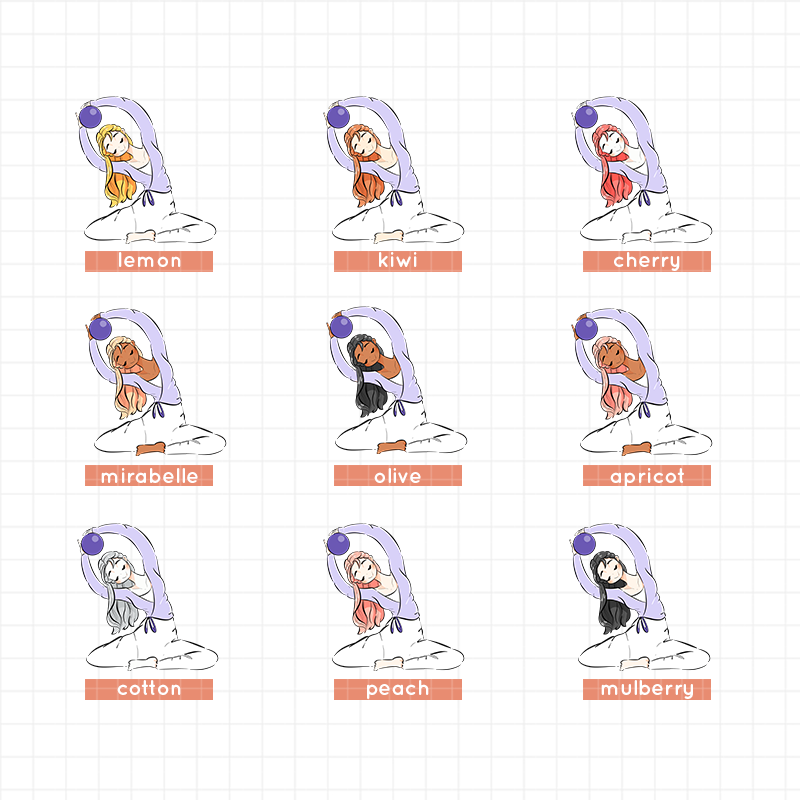 Pilates | Body In Motion | Just Dolls Stickers | J484