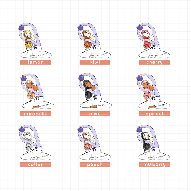 Pilates | Body In Motion | Just Dolls Stickers | J484