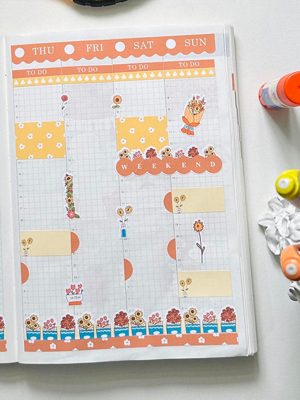 Flower Shop | True Passion | Hobonichi Cousin Weekly Kit - hcwk026