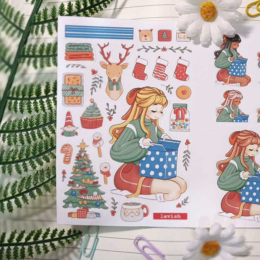 Joy to the Dolly World | PaperDollzCo | Sticker Book | CB053