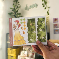 Vintage | Pretty Petal | Hobonichi A6 Sticker Kit - a018