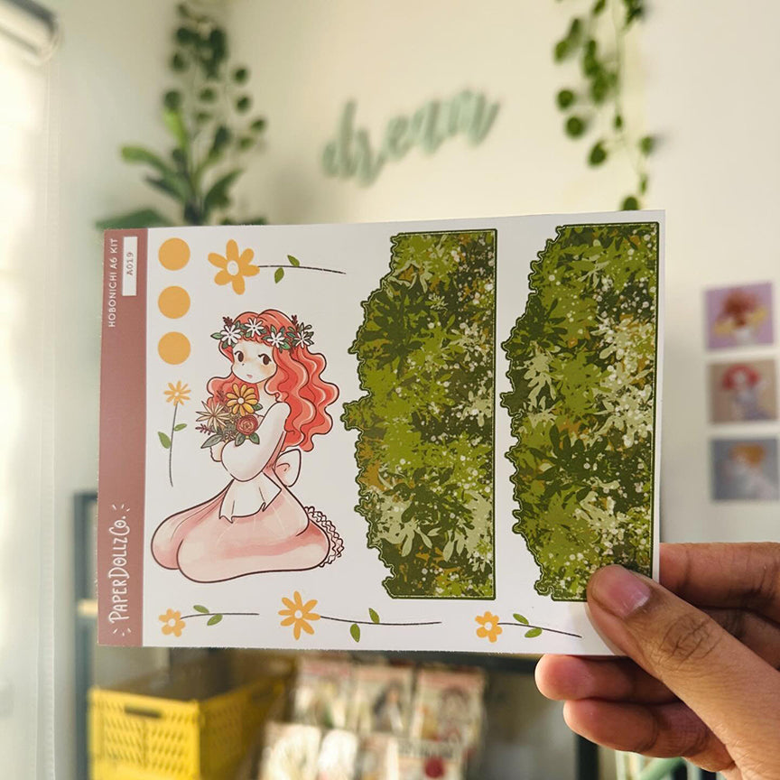 Blush | Pretty Petal | Hobonichi A6 Daily Sticker Kit - a019