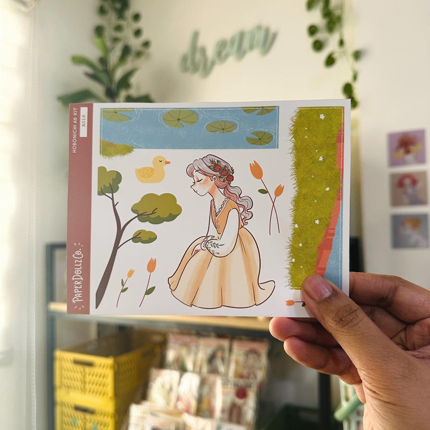 Farmlife | Pretty Petal | Hobonichi A6 Daily Sticker Kit - a016