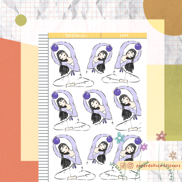 Pilates | Body In Motion | Just Dolls Stickers | J484