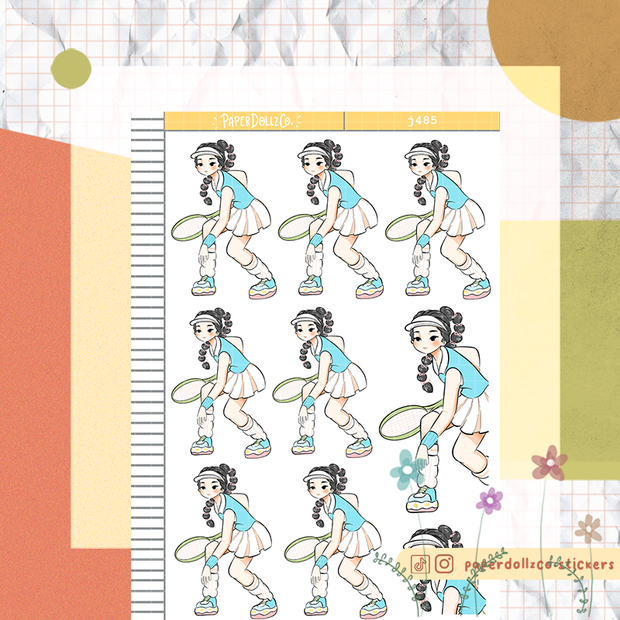 Tennis | Body In Motion | Just Dolls Stickers | J485