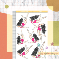 Swimming | Body In Motion | Just Dolls Stickers | J486