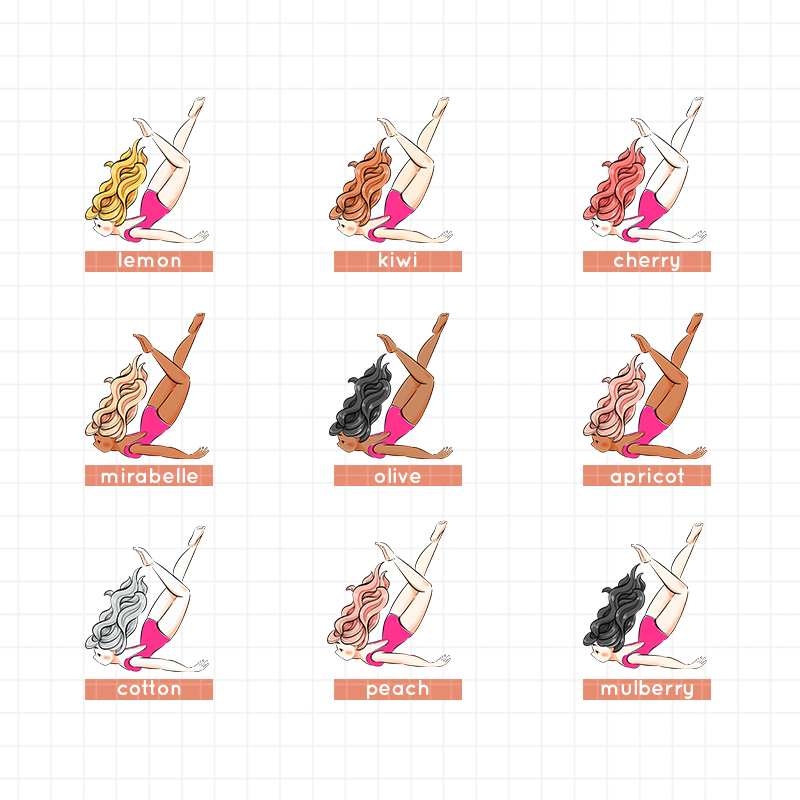 Swimming | Body In Motion | Just Dolls Stickers | J486