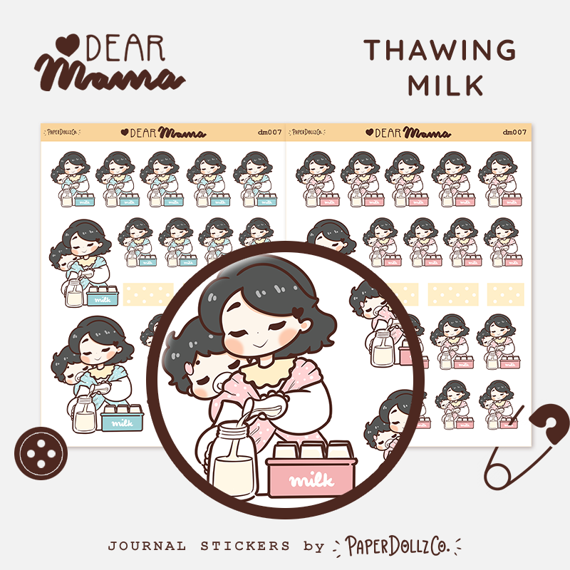 Thawing Milk | Dear Mama | PaperdollzCo | dm007b | dm007g