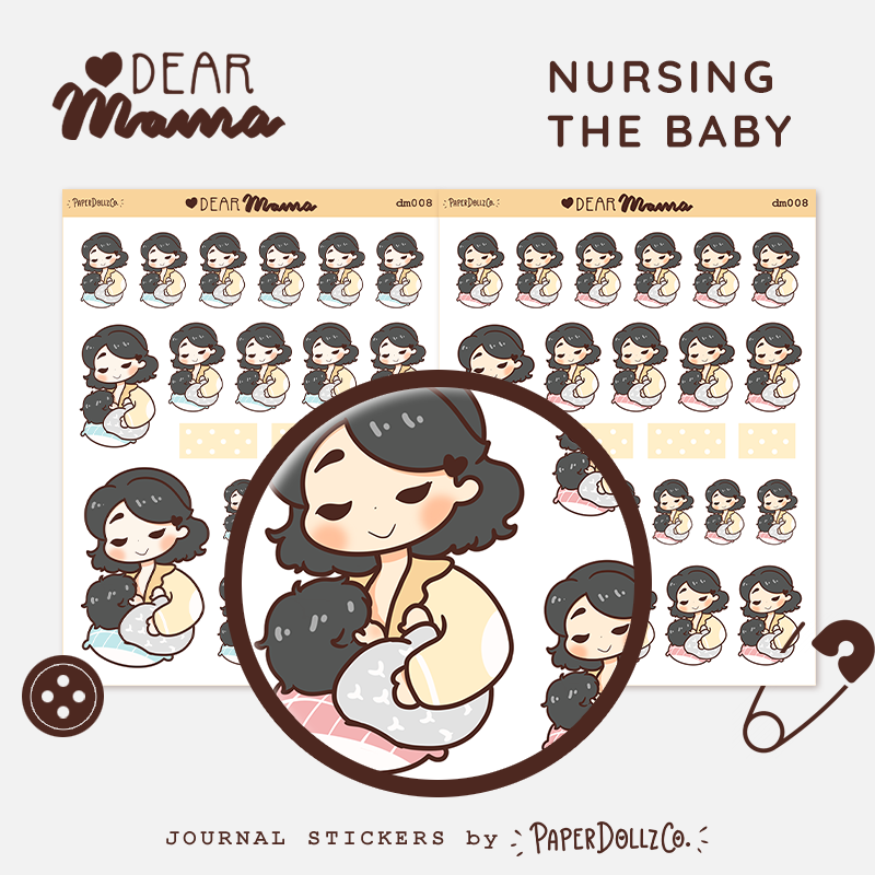 Nursing the baby | Dear Mama | PaperdollzCo | dm008b | dm008g