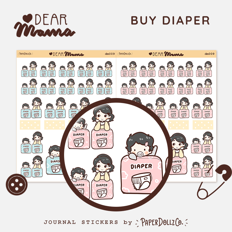 Buy Diaper | Dear Mama | PaperdollzCo | dm009b | dm009g