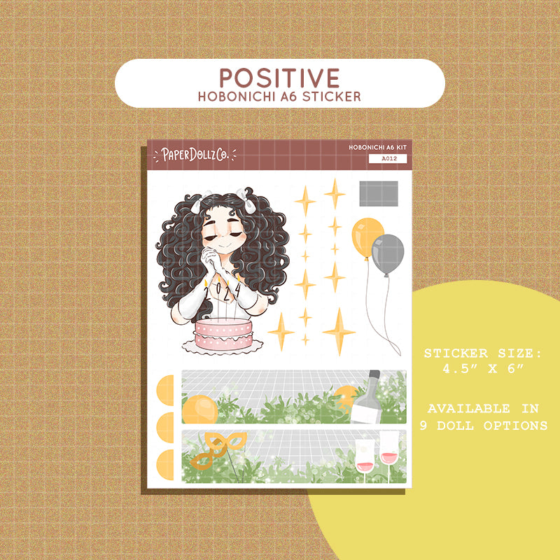 Positive | Year of the Rising Dragon | Hobonichi A6 Sticker Kit - a012