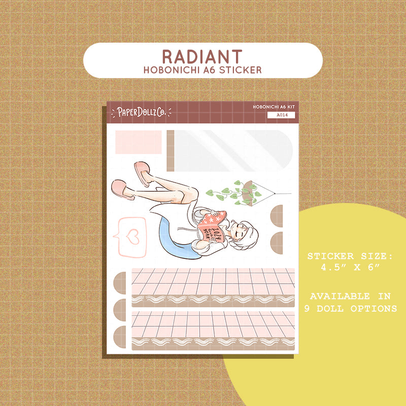 Radiant | Year of the Rising Dragon | Hobonichi A6 Sticker Kit - a014