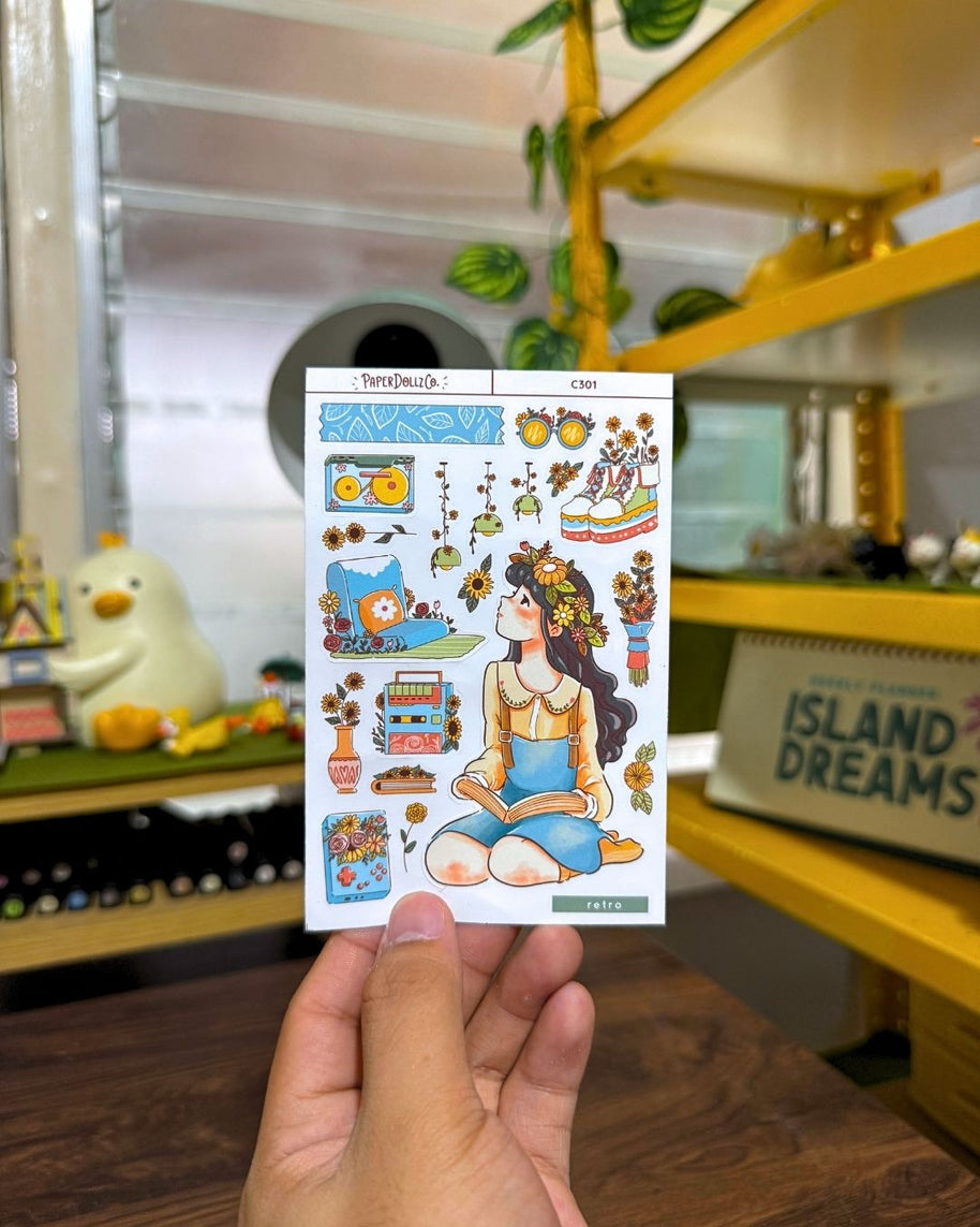 Retro | The Pretty Petal | Collection Stickers | C301