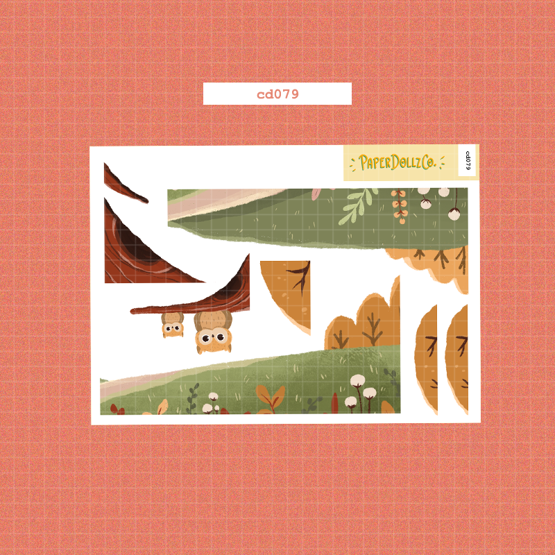 Birds of Autumn | Hobonichi | Cousin Daily Sticker Kit | Cd079