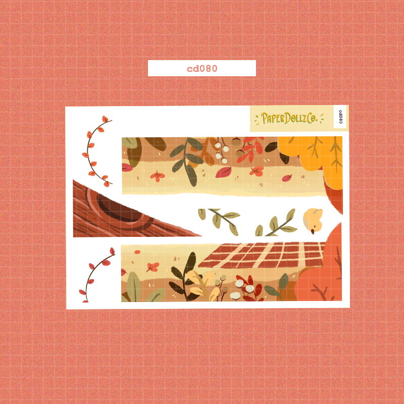 Birds of Autumn | Hobonichi | Cousin Daily Sticker Kit | Cd080