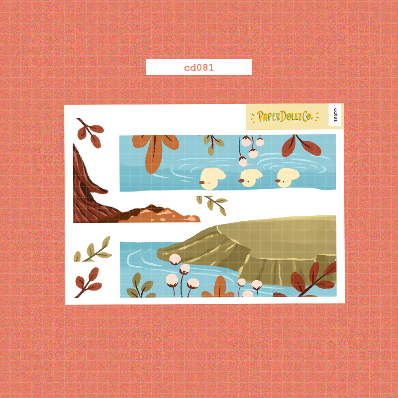 Birds of Autumn | Hobonichi | Cousin Daily Sticker Kit | Cd081