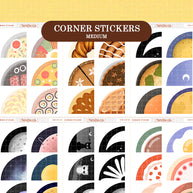 PaperDollzCo | Medium Corner Stickers | cor-019-M