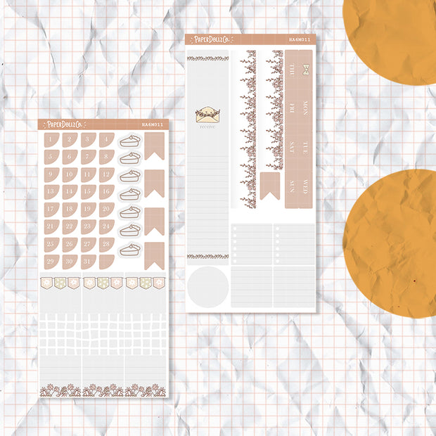 Minimalist | Hobonichi A6 Monthly Sticker ( set of 2 ) | -ha6m011