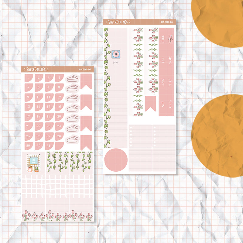 Minimalist | Hobonichi A6 Monthly Sticker ( set of 2 ) | -ha6m016