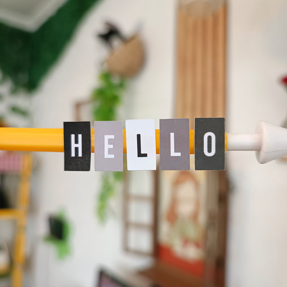 Letter Journal Sticker | Consonant | Monochromatic Colors | L014